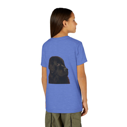 Newfie Head Youth Unisex Short Sleeve Crewneck Tee