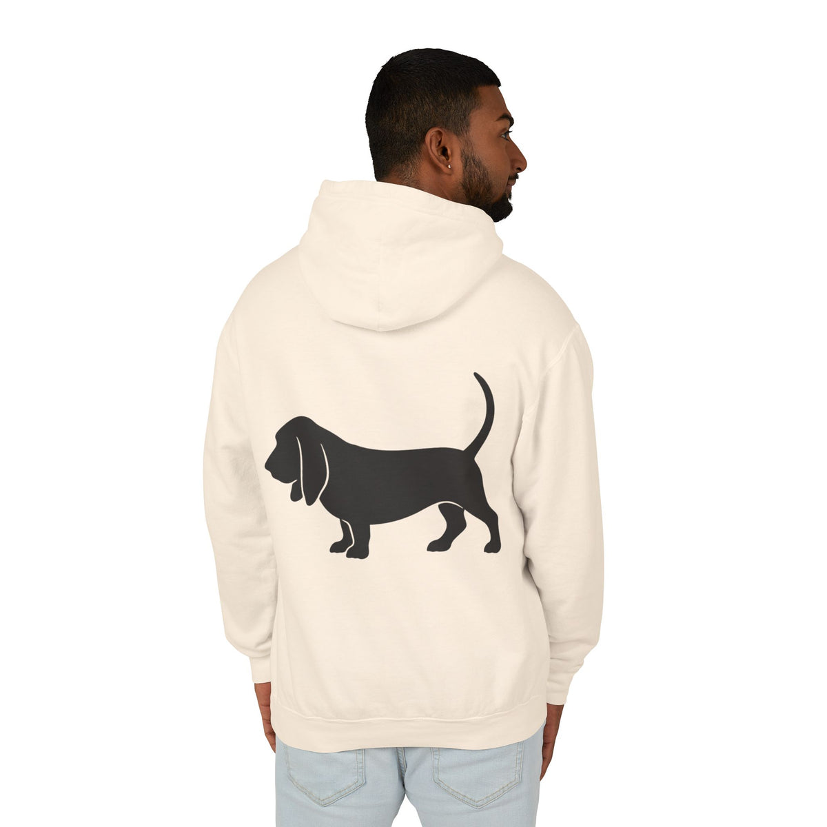 Basset Silhouette Unisex Lightweight Hoodie