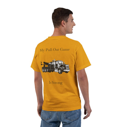 Pull Out Heavy Tow Truck Men's Short-Sleeve Crewneck Tee