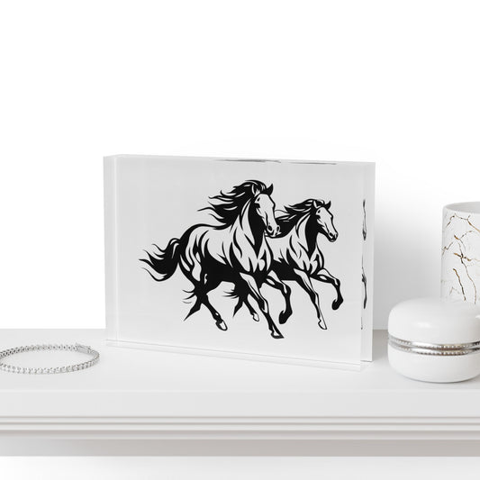 Horsin' Around Acrylic Photo Block