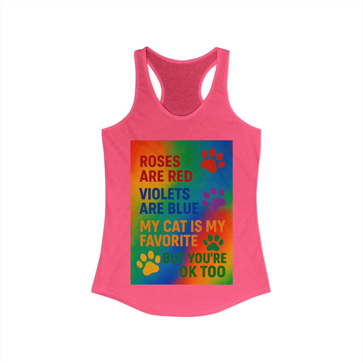 Roses Are Red Cat Women's Racerback Tank