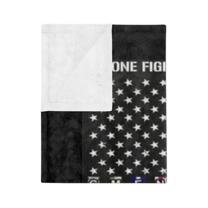 No One Fights Alone Velveteen Microfiber Blanket