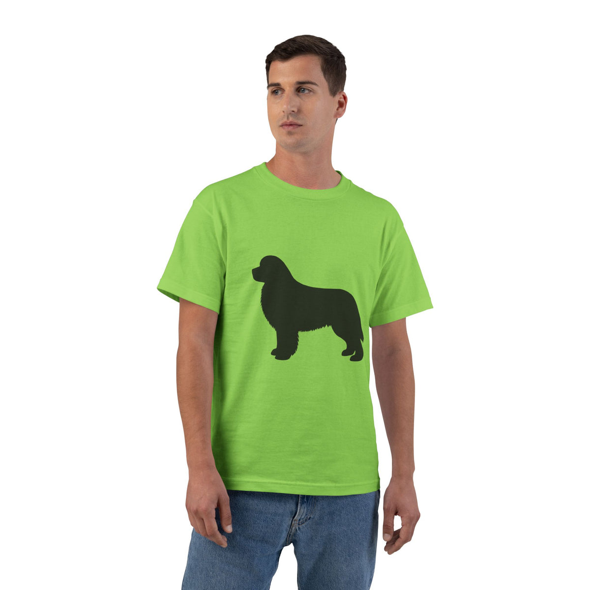 Newfie Silhouette Men's Short-Sleeve Crewneck Tee
