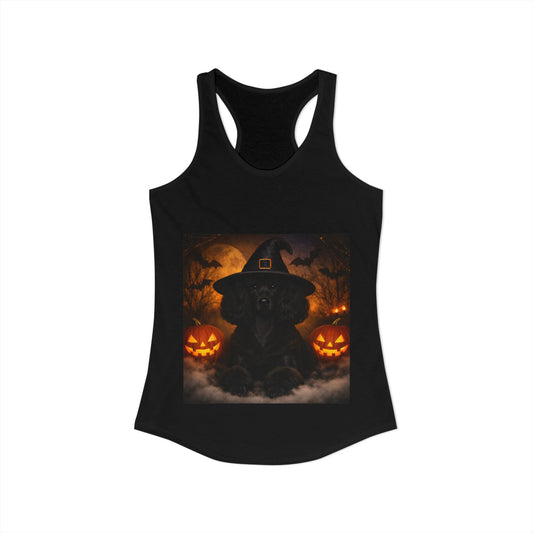 Witch Hat Pack Poodle Women's Racerback Tank