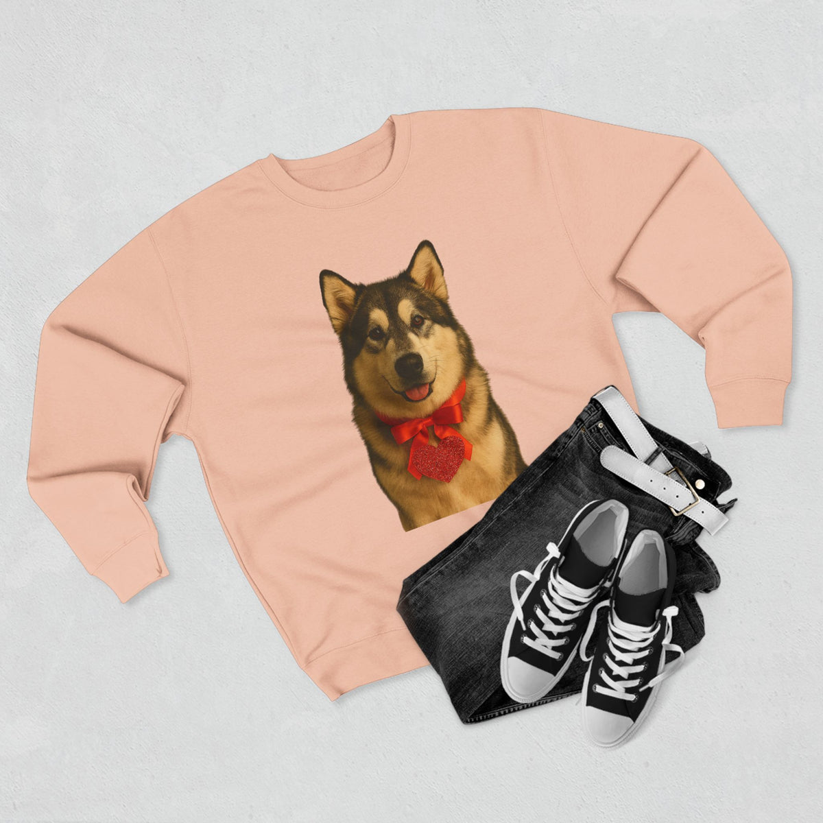 Cupid's Companion Malamute Unisex Crewneck Sweatshirt