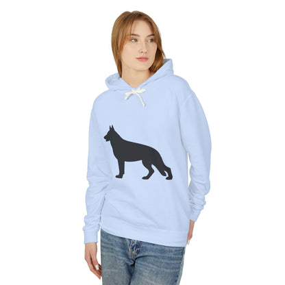 German Shepherd Silhouette Unisex Lightweight Hoodie