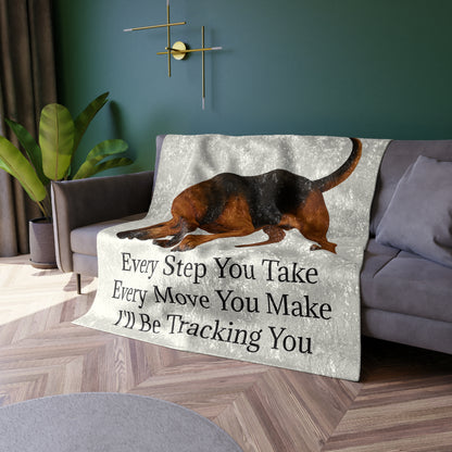 Tracking You Crushed Velvet Blanket