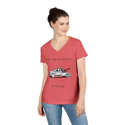 Pull Out Wheel Lift Tow Truck Women's V-Neck Tee