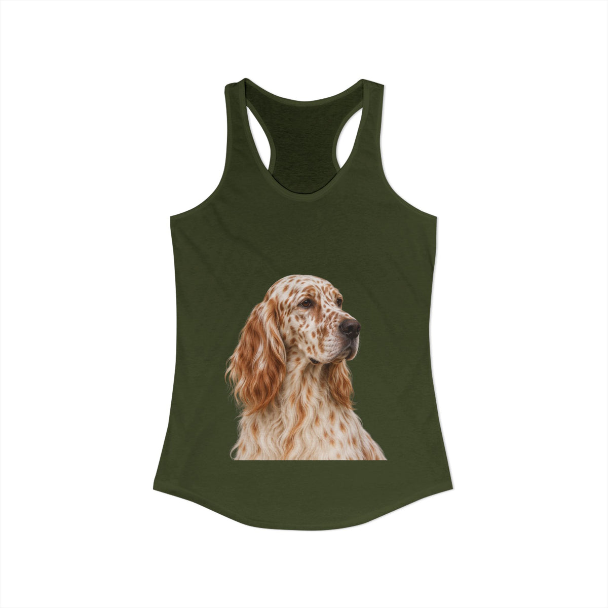 English Setter Head Women's Racerback Tank