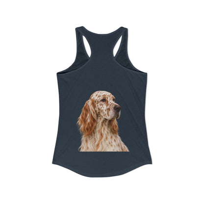 English Setter Head Women's Racerback Tank