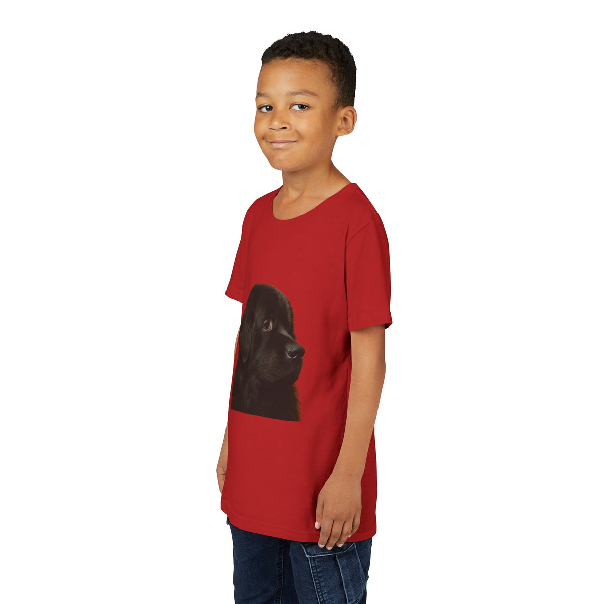 Newfie Head Youth Unisex Short Sleeve Crewneck Tee