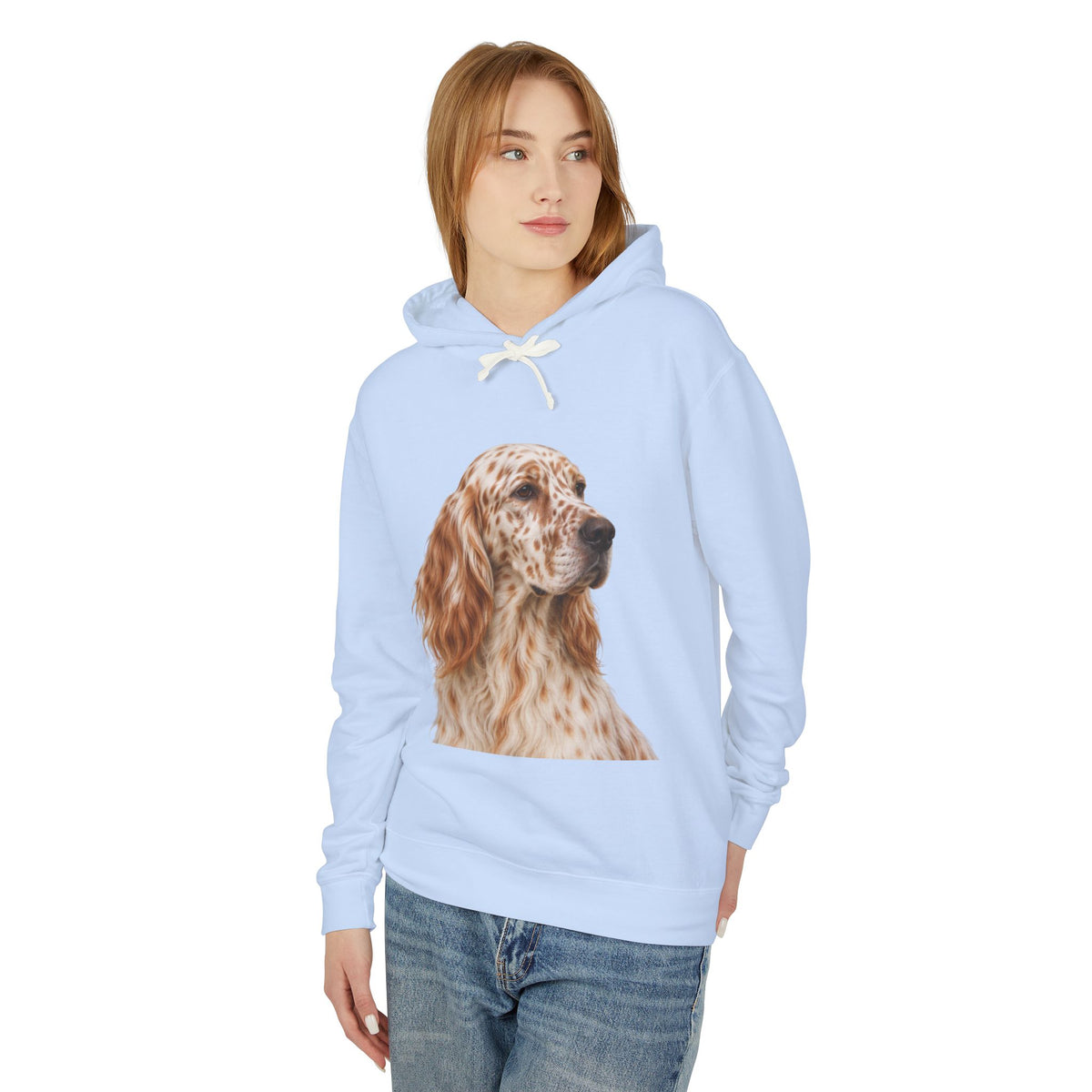 English Setter Head Unisex Lightweight Hoodie