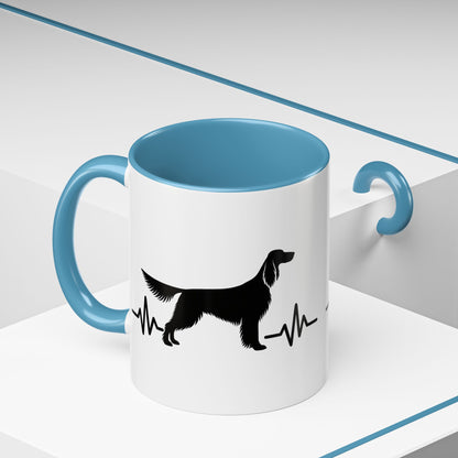 My Heart Beats For English Setters 2-Tone Coffee Mug
