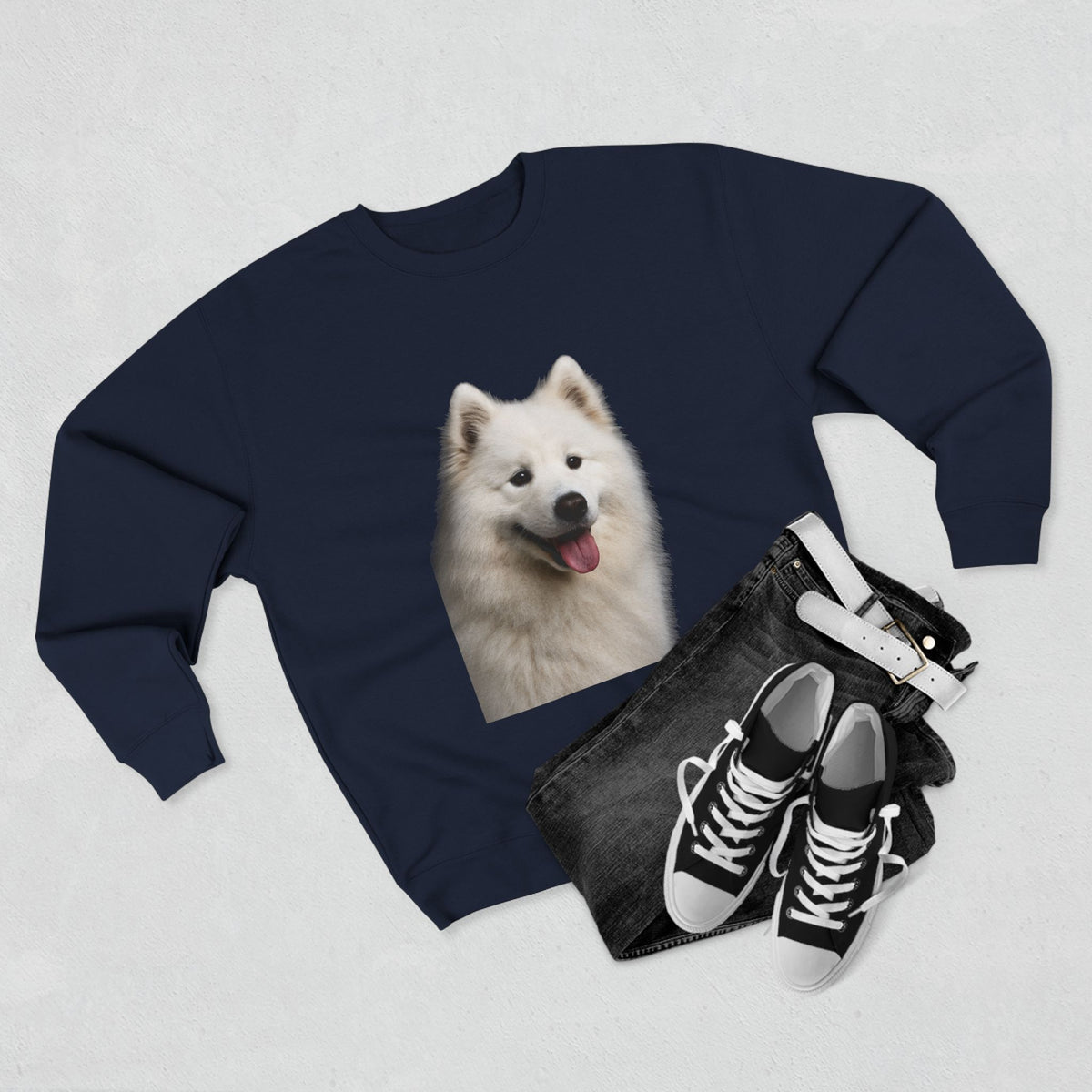 Samoyed Head Unisex Crewneck Sweatshirt