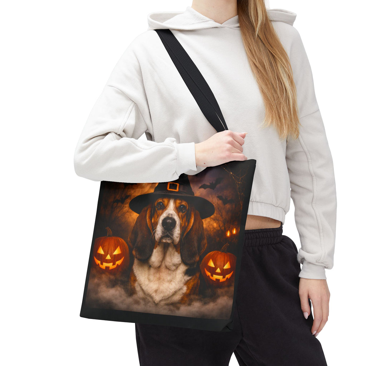 Witch Hat Pack Basset Tote Bag