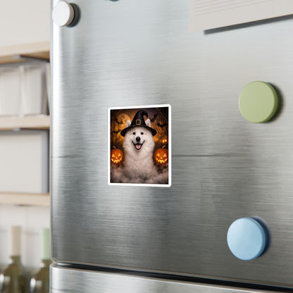 Witch Hat Pack Samoyed Vinyl Decal