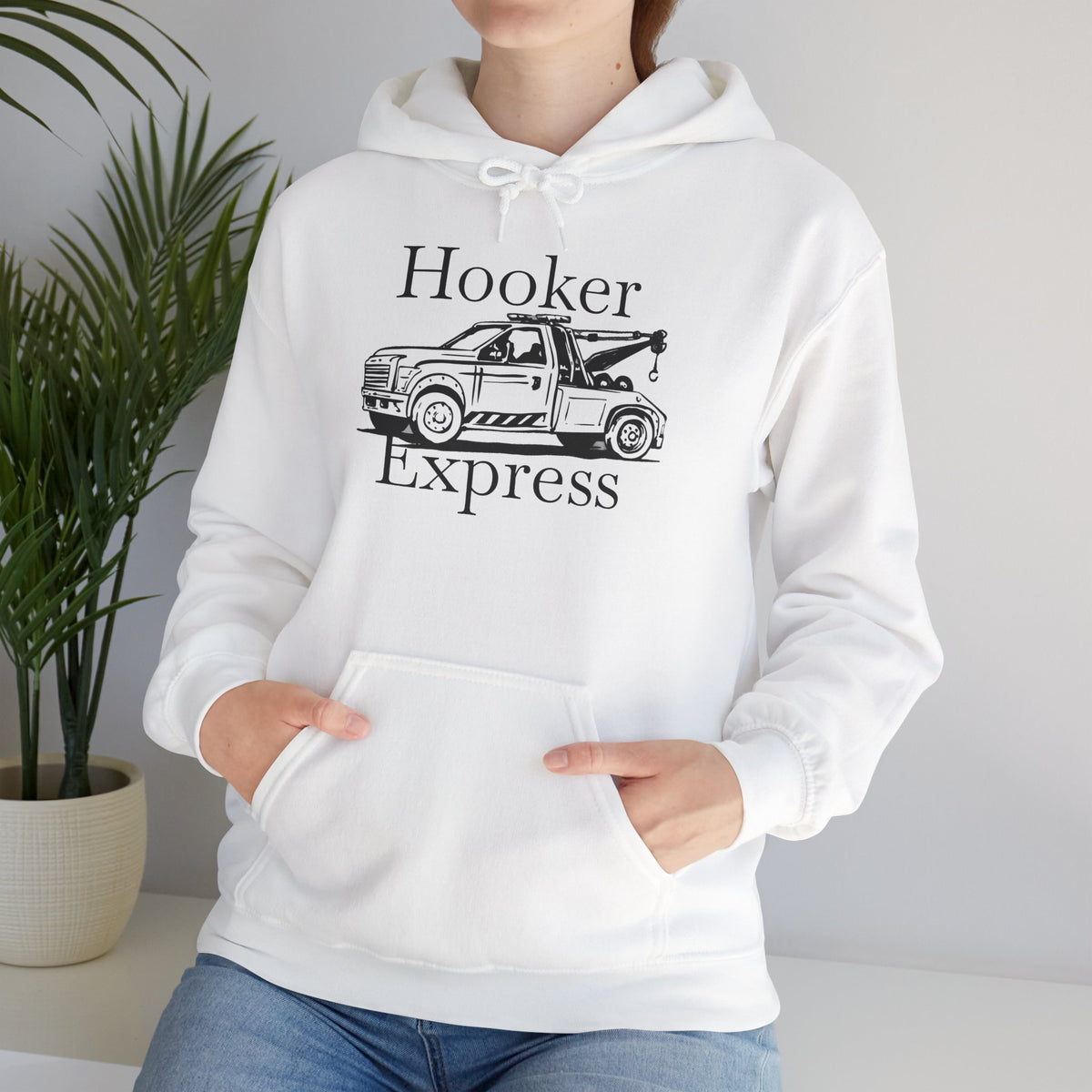 H**ker Express Wheel Lift Tow Truck Unisex Hoodie