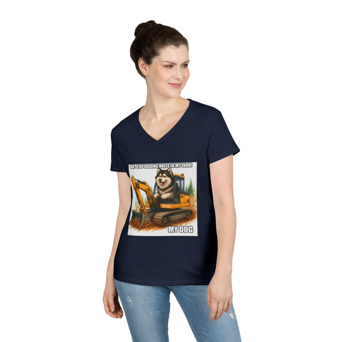 Digmaster 2000 Women's V-Neck Tee