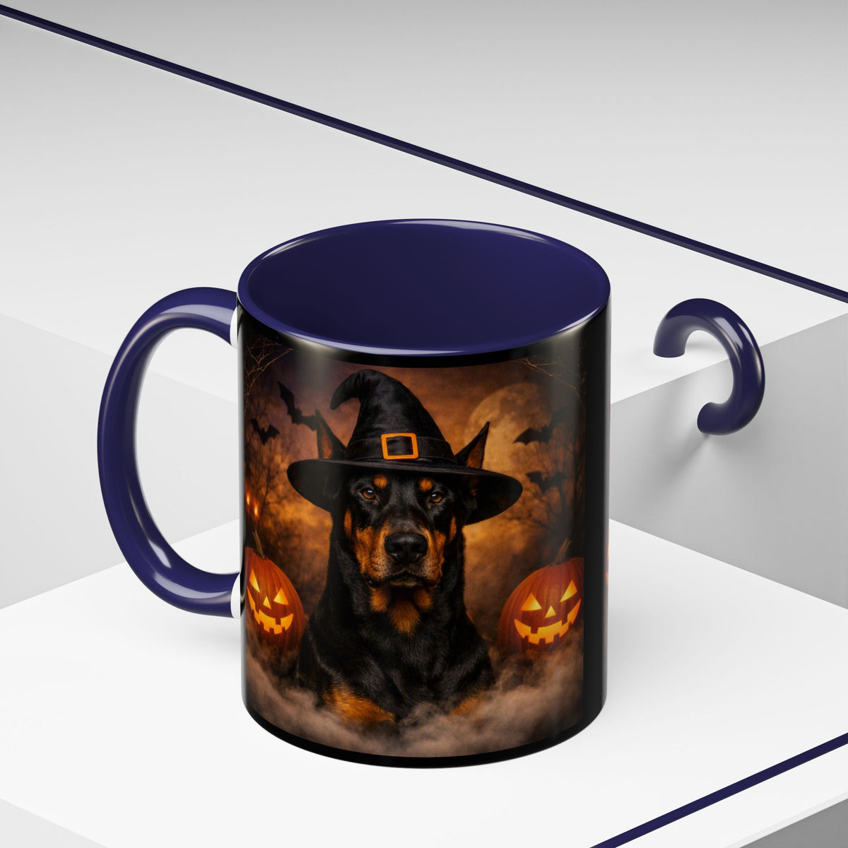Witch Hat Pack Doberman 2-Tone Coffee Mug