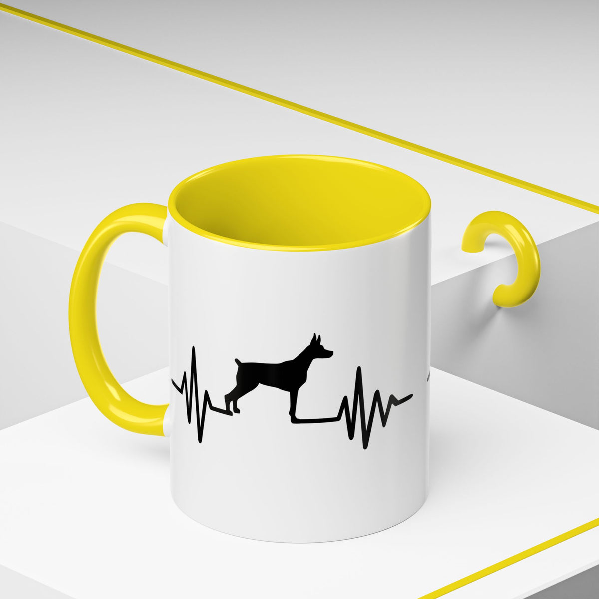 My Heart Beats For Dobermans 2-Tone Coffee Mug