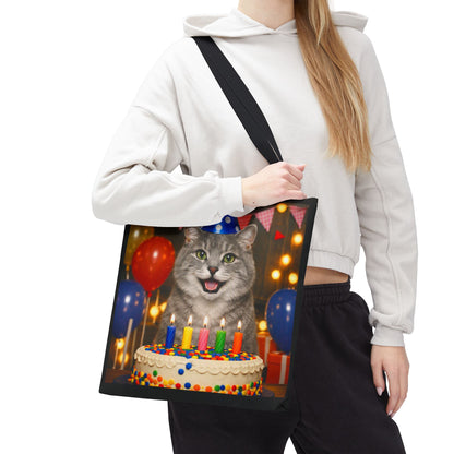 Birthday Buddy Cat Tote Bag