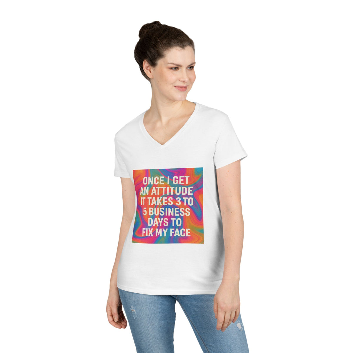 Fix My Face Women's V-Neck Tee
