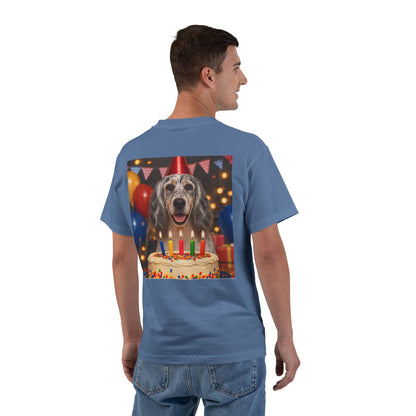 Birthday Buddy English Setter Men's Short-Sleeve Crewneck Tee