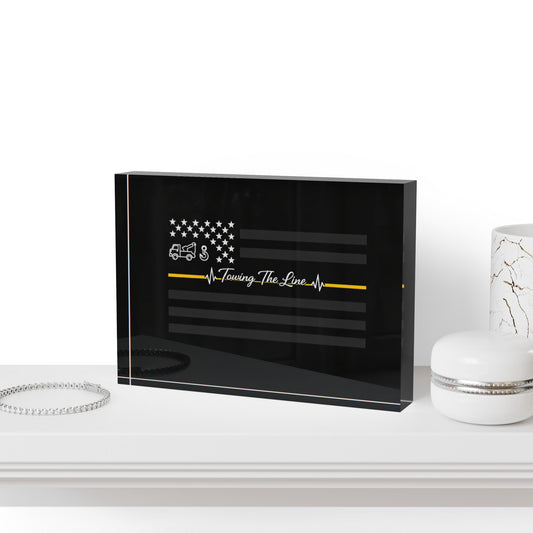 Thin Yellow Line Acrylic Photo Block