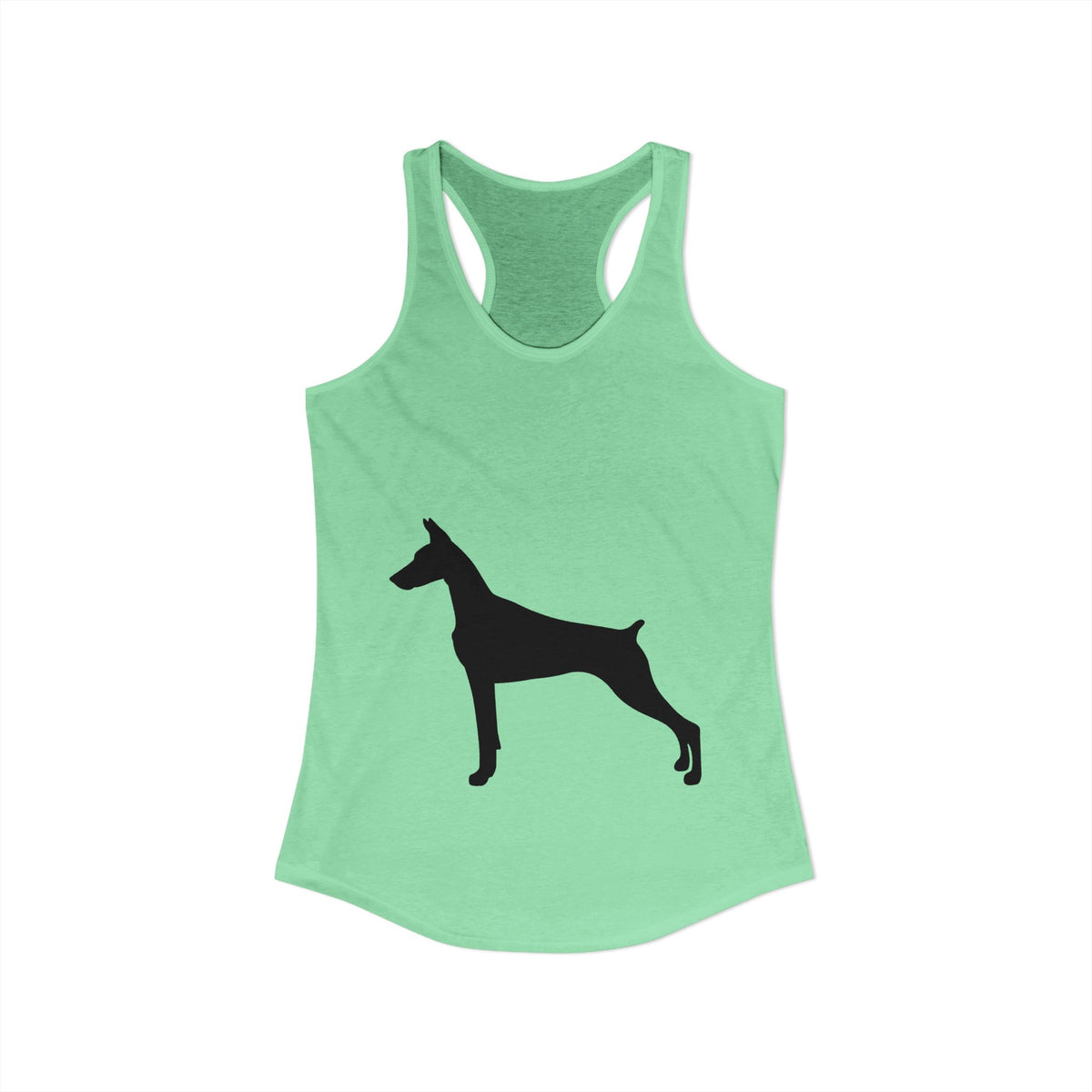 Doberman Silhouette Women's Racerback Tank