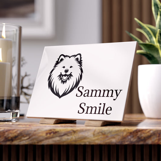 Sammy Smile Ceramic Photo Tile