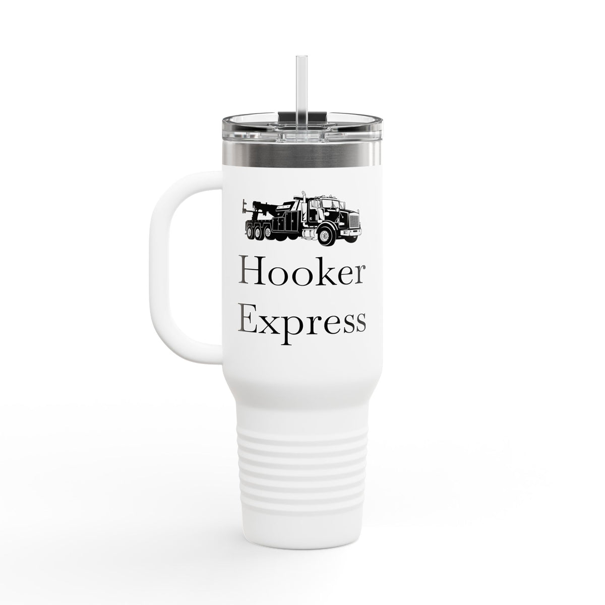 H**ker Express Heavy Tow Truck Insulated Travel Mug