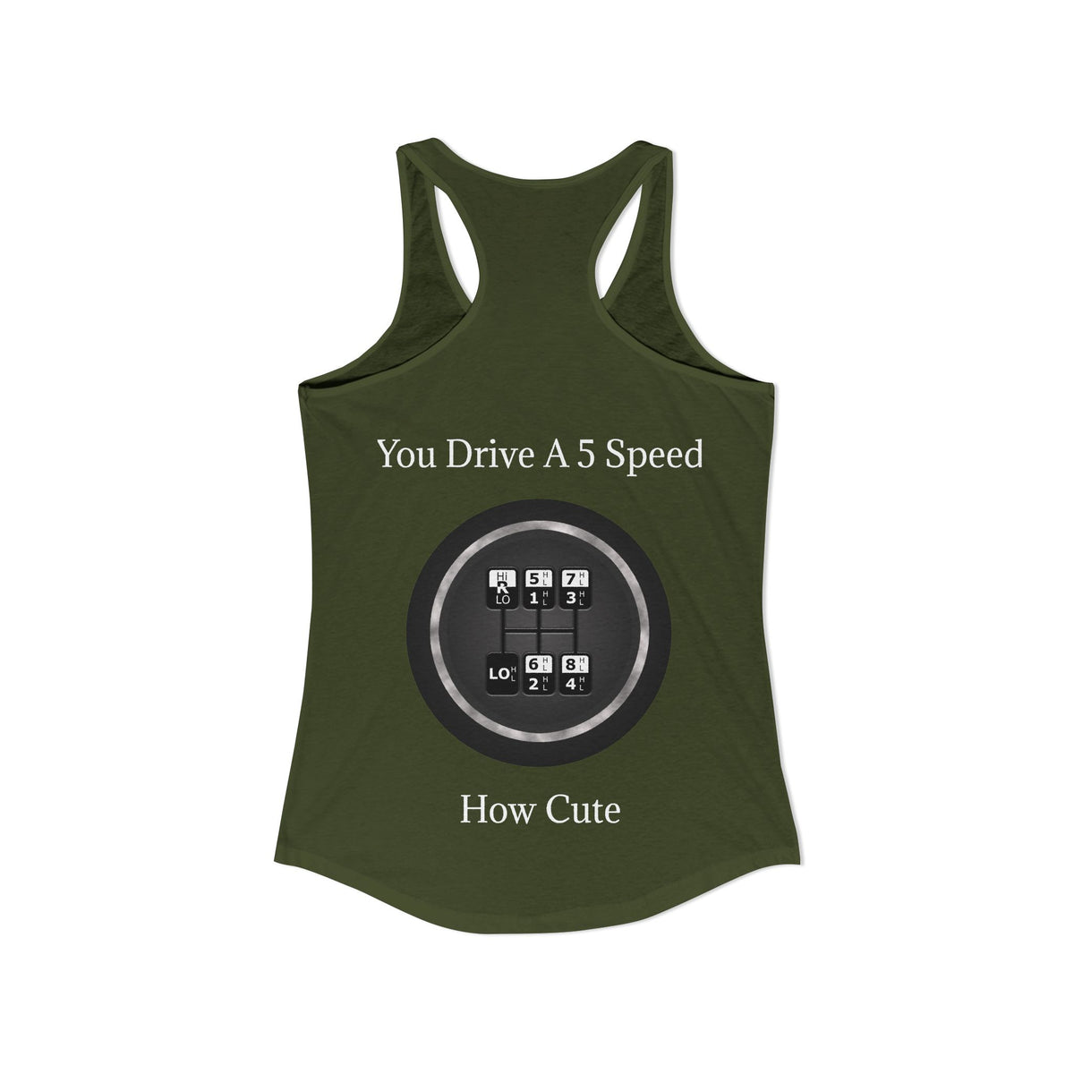 5 Speed How Cute Women's Racerback Tank