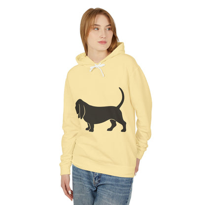 Basset Silhouette Unisex Lightweight Hoodie
