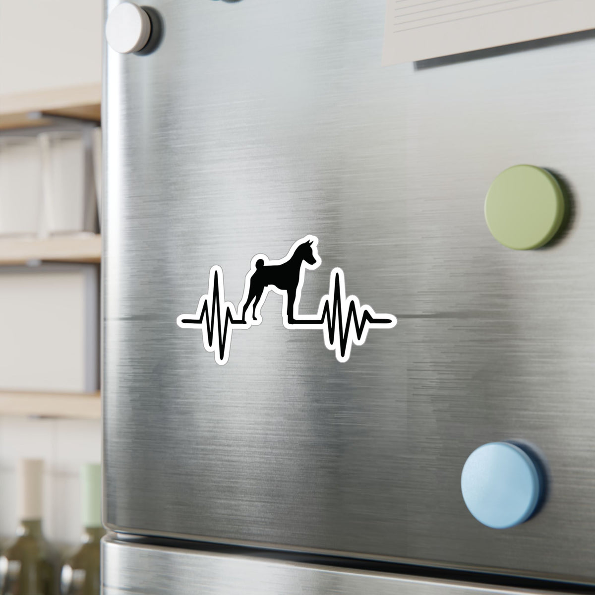 My Heart Beats For Basenjis Vinyl Decal