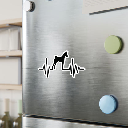 My Heart Beats For Basenjis Vinyl Decal