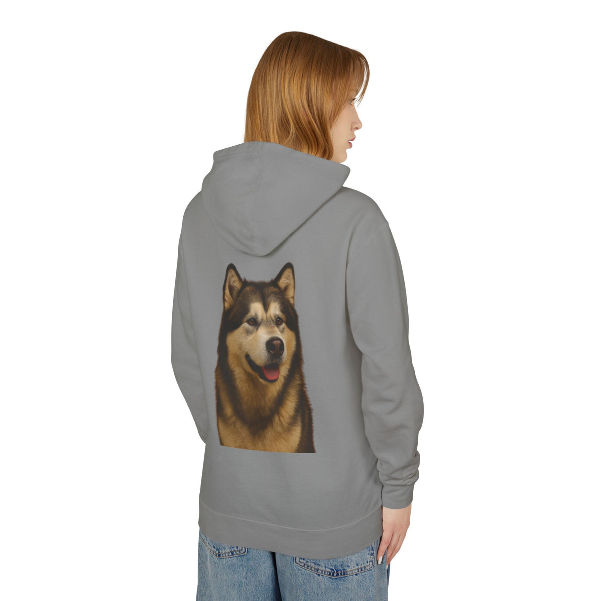 Malamute Head Unisex Lightweight Hoodie