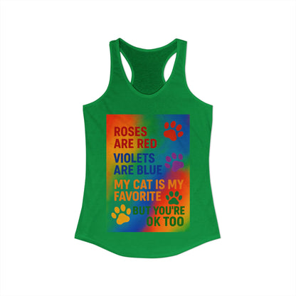 Roses Are Red Cat Women's Racerback Tank