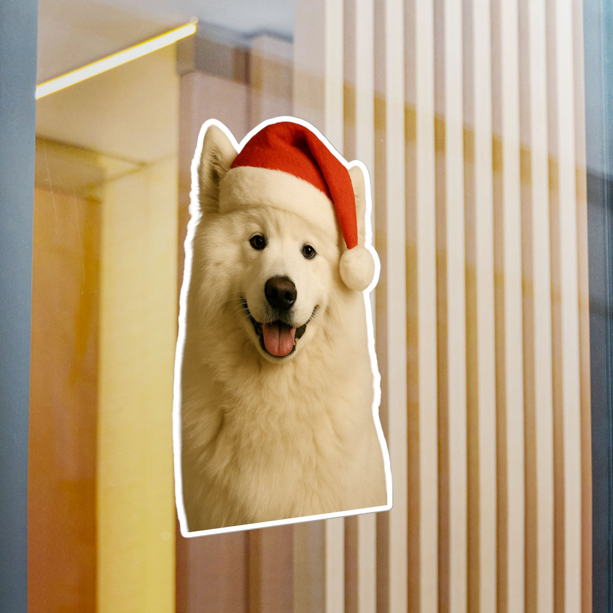 Santa Paws Samoyed Vinyl Decal