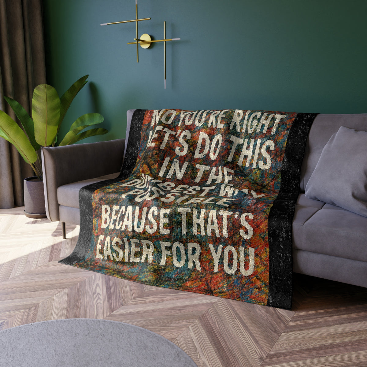 Easier For You Crushed Velvet Blanket
