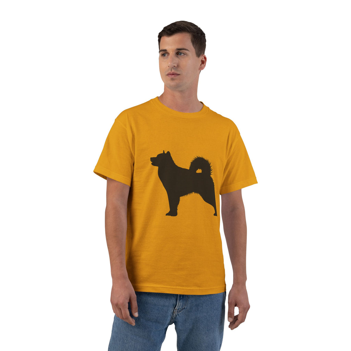 Malamute Silhouette Men's Short-Sleeve Crewneck Tee