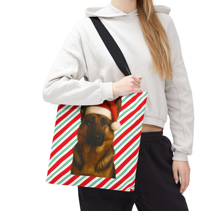 Santa Paws German Shepherd Tote Bag