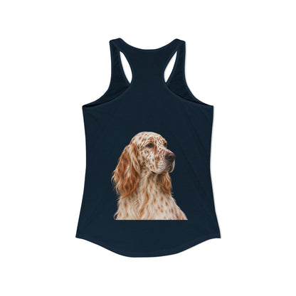 English Setter Head Women's Racerback Tank
