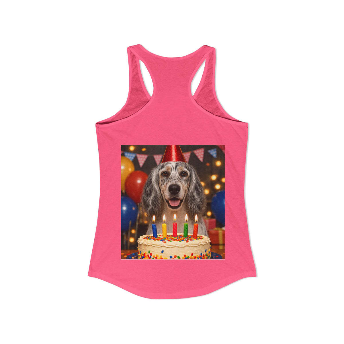 Birthday Buddy English Setter Women's Racerback Tank