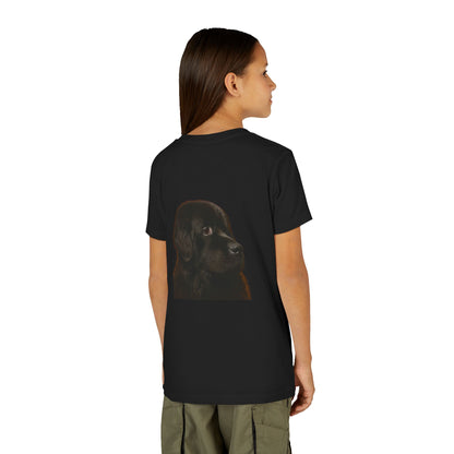 Newfie Head Youth Unisex Short Sleeve Crewneck Tee