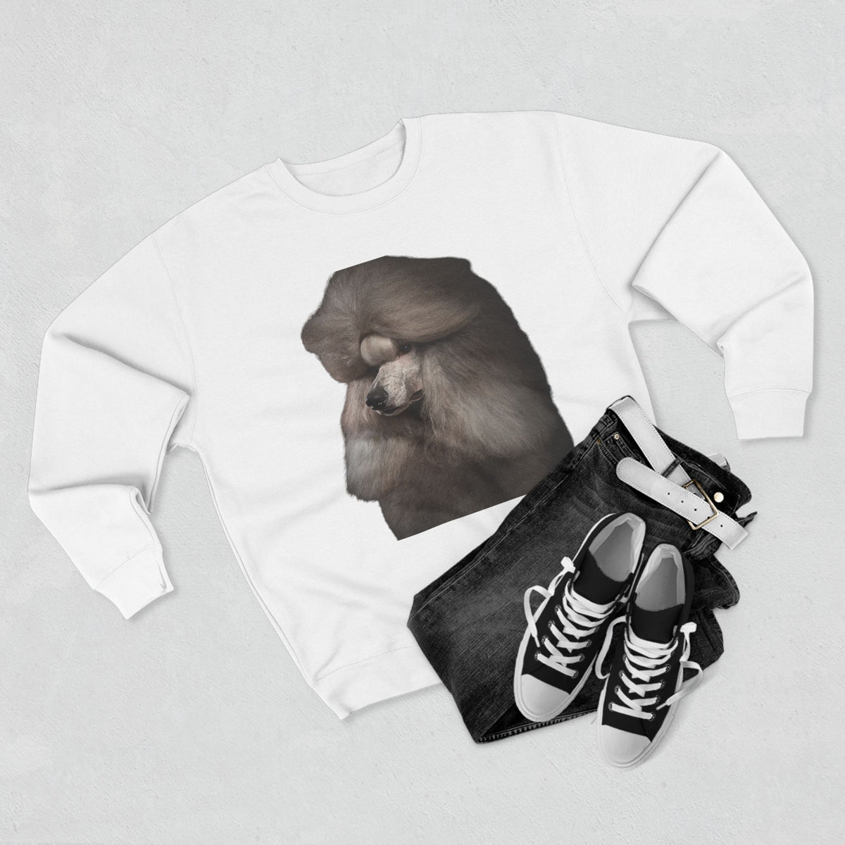 Poodle Head Unisex Crewneck Sweatshirt