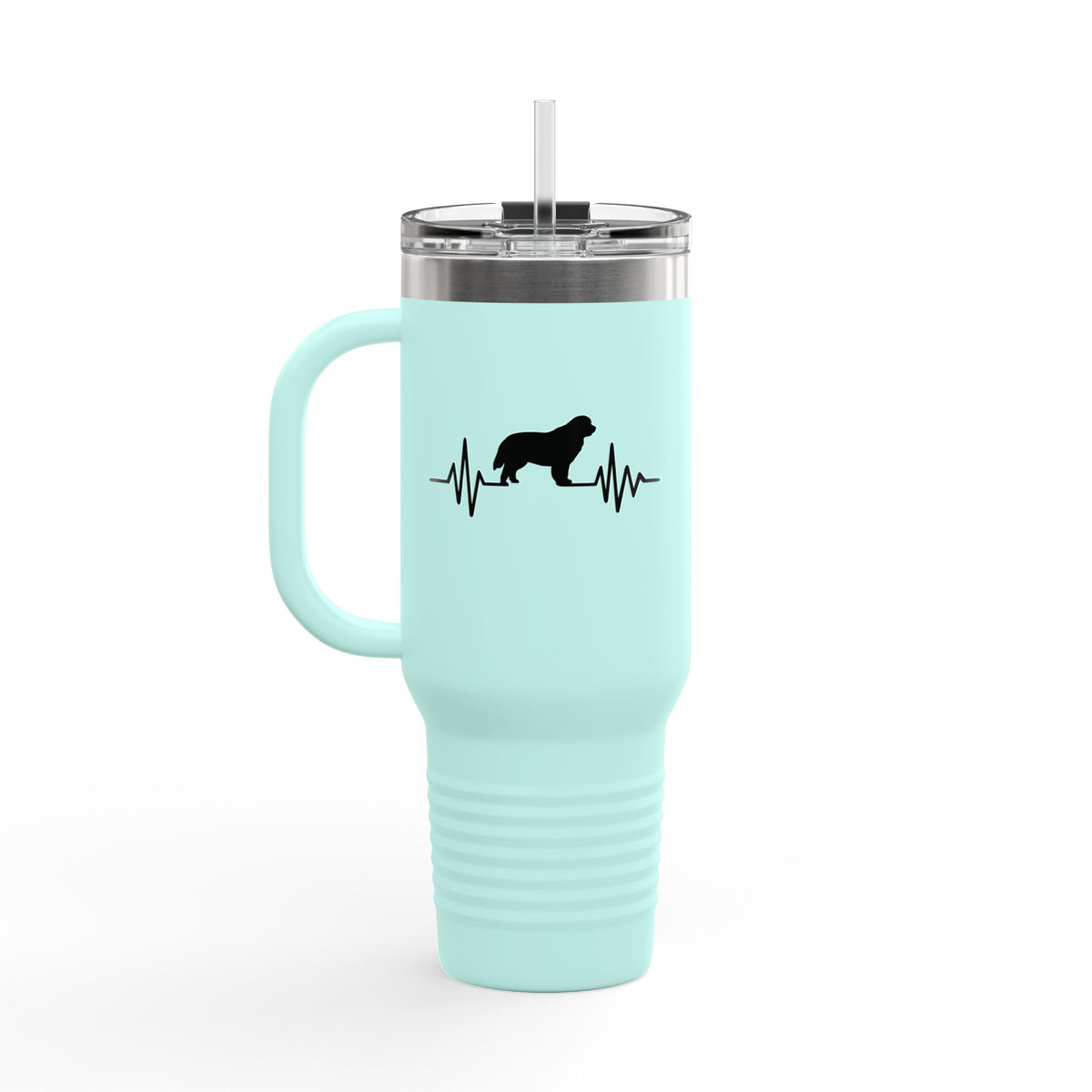 My Heart Beats For Newfies Insulated Travel Mug