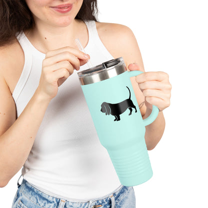 Basset Silhouette Insulated Travel Mug