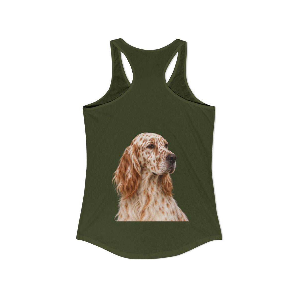 English Setter Head Women's Racerback Tank