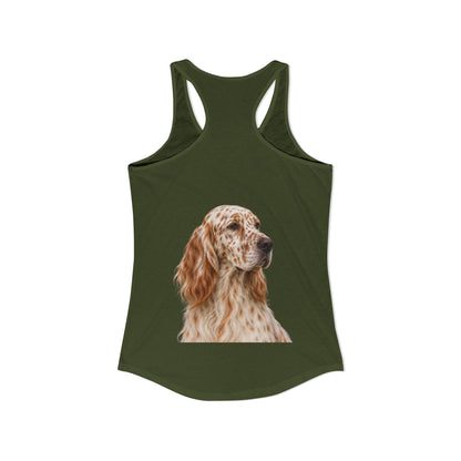 English Setter Head Women's Racerback Tank