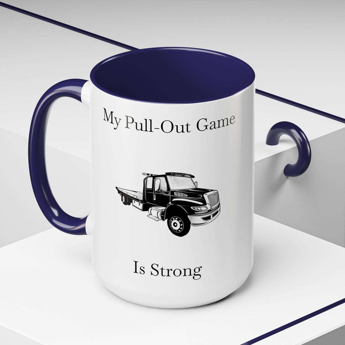 Pull Out Flatbed Tow Truck 2-Tone Coffee Mug